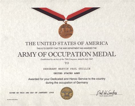 WWII Army of Occupation Medal