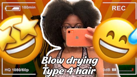 How To Blow Dry 4b4c Hair Youtube