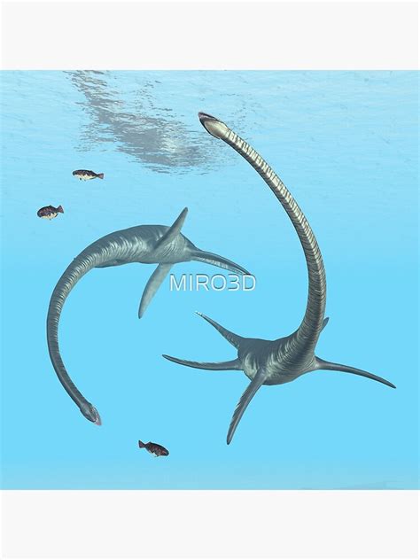 Plesiosaur Elasmosaurus Poster For Sale By MIRO3D Redbubble