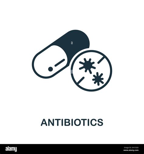 Antibiotics Icon Monochrome Sign From Bioengineering Collection