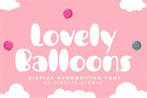 Lovely Balloons Font By Jimtypestudio · Creative Fabrica