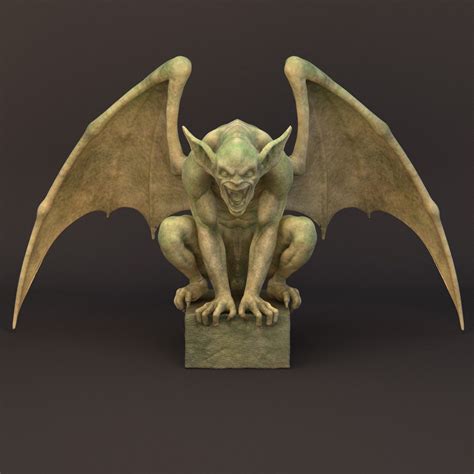 Gargoyle Sculpture 3d Obj Gargoyles Gargoyles Art Sculpture