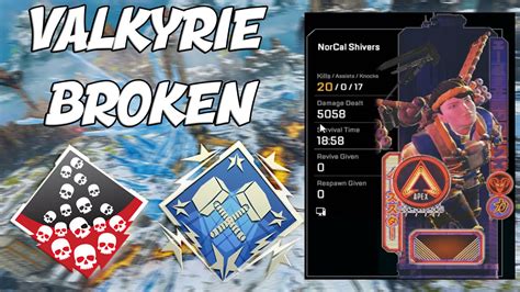 VALKYRIE 20 KILLS 5000 DAMAGES NO FILL Apex Legends Saison 13 Shivers