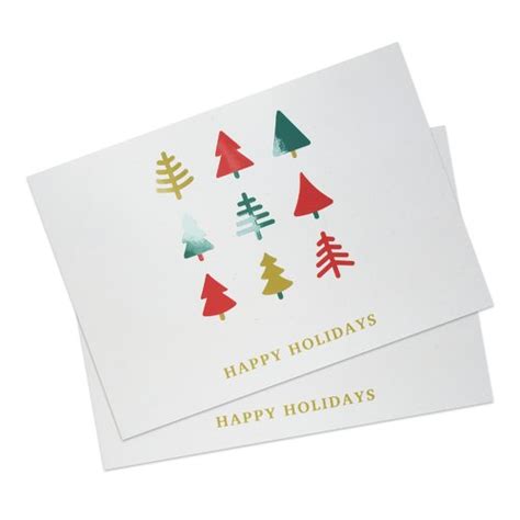 Folded Christmas Cards With Spot Uv Varnish A6 Landscape Long Side