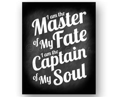 Items Similar To Master Of My Fate Captain Of My Soul Invictus Poem By William Ernest Henley