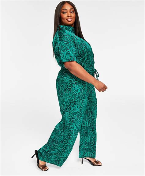 Nina Parker Trendy Plus Size Printed Satin Wide Leg Pants And Reviews Pants And Capris Plus