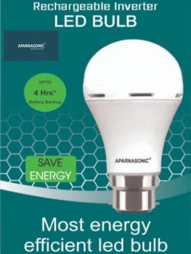 Ceramic Round Aparnasonic AC DC Inverter Battery LED Bulb 9 Watts At Rs