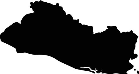 El Salvador Silhouette Map Vector Art At Vecteezy