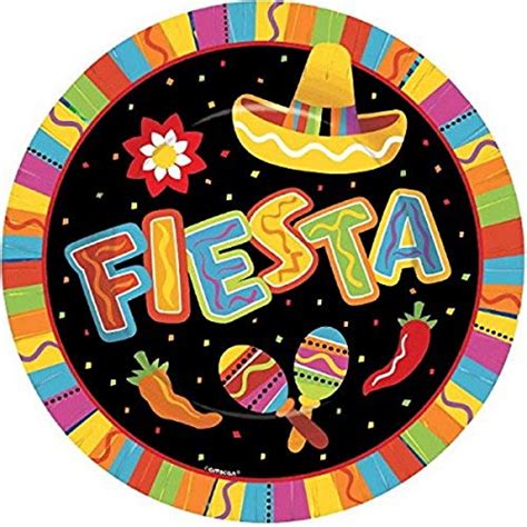 Fiesta Plates 9″ Round Plates - Partylicious