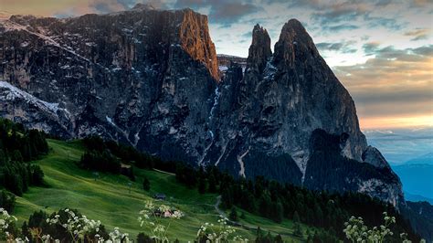 Hintergrundbilder Natur Landschaft B Ume Schneebedeckten Berg