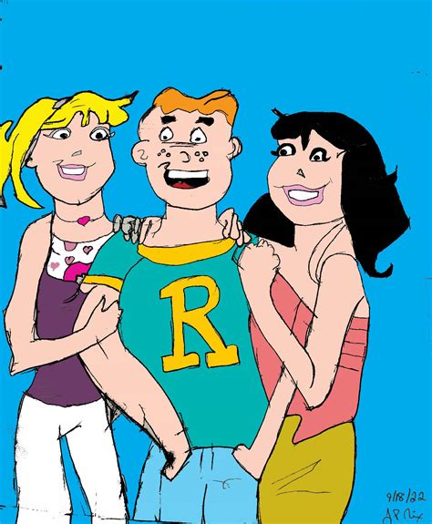 Archie Betty And Veronica Sketch With Color By Johnpnix On Deviantart