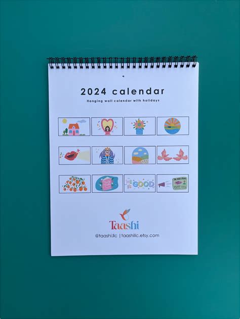 2024 Scripture Wall Calendar Illustrated Christian Calendar Bible Verse