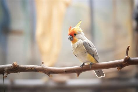 Premium Photo | Cockatiel whistling on a tree branch