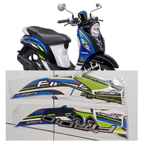 Jual Striping Stiker Bodi Yamaha Mio Fino 2015 Biru Shopee Indonesia