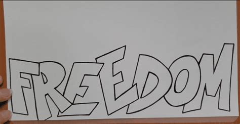 Freedom Graffiti Drawing with Ohuhu Markers - Art by Ro