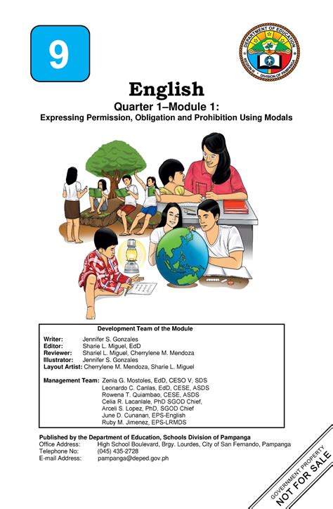 English 9 q1 mod1 Express permission, obligation, and prohibition using