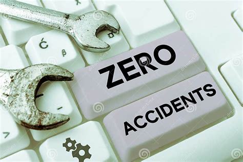 Text Sign Showing Zero Accidents Conceptual Photo Important Strategy