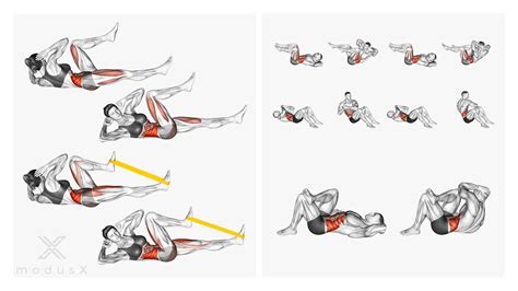 Bicycle Crunches Criss Cross Übung Für Den Bauch Modusx