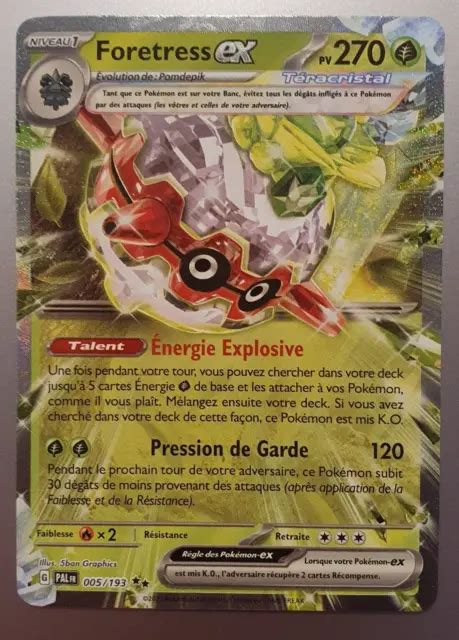 CARTE POKÉMON FORETRESS EX 005 193 EV02 Évolutions à Paldea Fr Neuf EUR