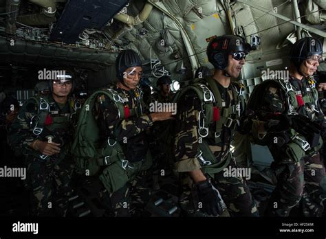 Philippine Army Special Forces Freefall Jumpers With Special Operations