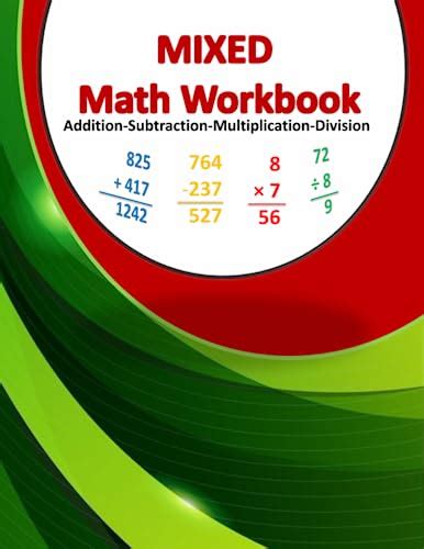 Mixed Math Workbook Addition Subtraction Multiplication Division 100