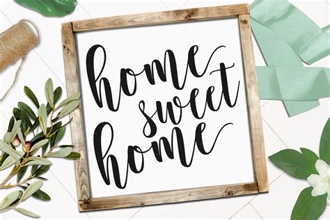 Home Sweet Home SVG Farmhouse SVG Graphic By Chamsae Studio Creative