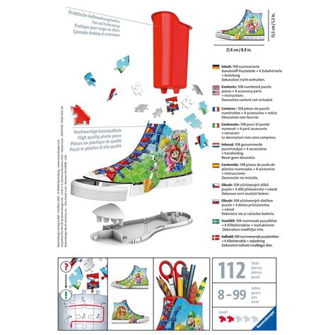 Ravensburger Super Mario Sneaker 108 Piece 3D Jigsaw Puzzle