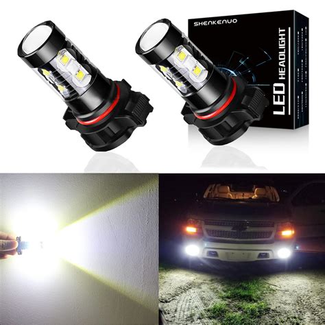 H16 5202 Led Fog Light Bulbs 6000k White Fit For Gmc Sierra 1500 2500 3500 Hd 2007 2015 High