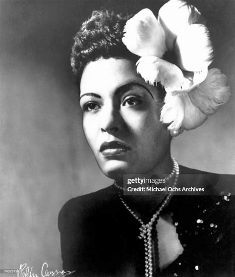 Jazz Singer Billie Holiday Poses For A Portrait In Circa 1939 With A