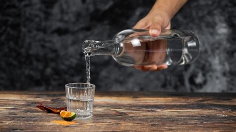 Premium Photo Barman Pouring Tequila Into A Shot