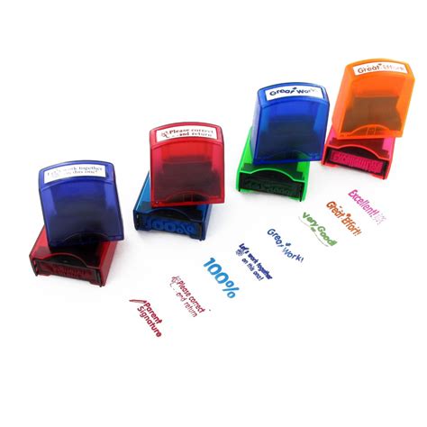 Teacher Self ink Reward School Stamp Set | Self-Inking Teacher Stamps