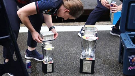 Formula One Belgian Grand Prix Red Bull Trophy Breaks A Second