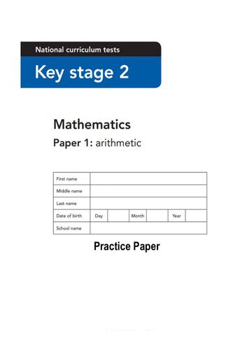 Sats Ks2 Maths Revision Check List And Arithmetic Paper 1 Practice Paper With Answers Teaching