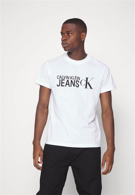 Calvin Klein Jeans Seasonal Institutional Tee Print T Shirt Bright