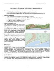 Lab 1 TopoMap Measurements Intro Pdf University Of Michigan Dearborn