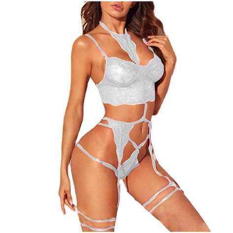 Tuwabeii Women S Lingerie Set Corset Mesh Underwire Sleepwear Underwear