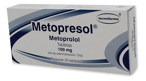 Metropresol Metoprolol 100 Mg Con 20 Tabletas Meses Sin Intereses