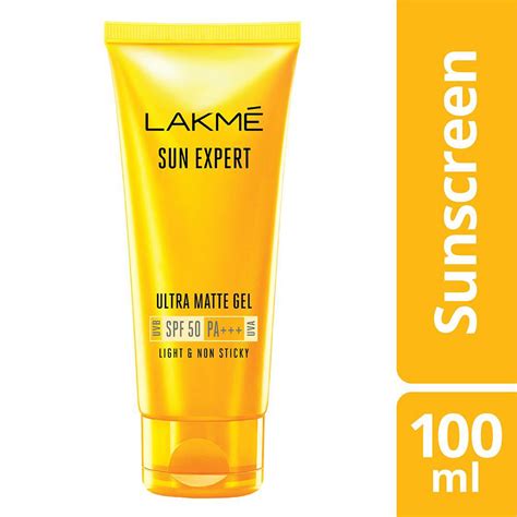 Buy Lakme Sun Expert SPF 50 PA Ultra Matte Gel Sunscreen 100 Ml