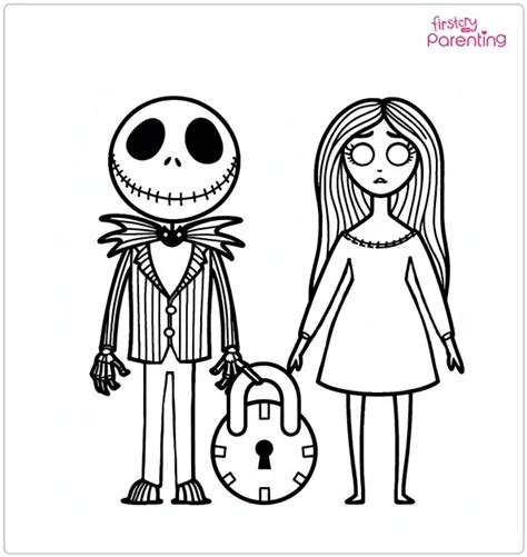 25 Nightmare Before Christmas Coloring Pages Free Printable Sheets