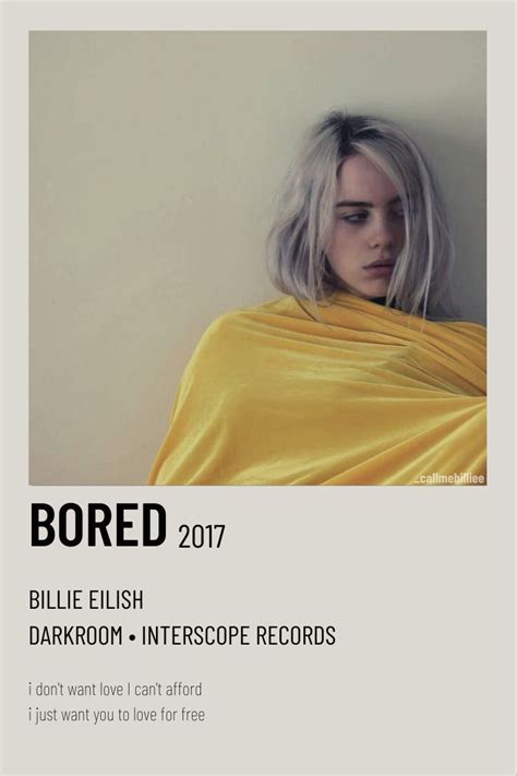 Bored Billie Eilish Polaroid Music Poster Artofit