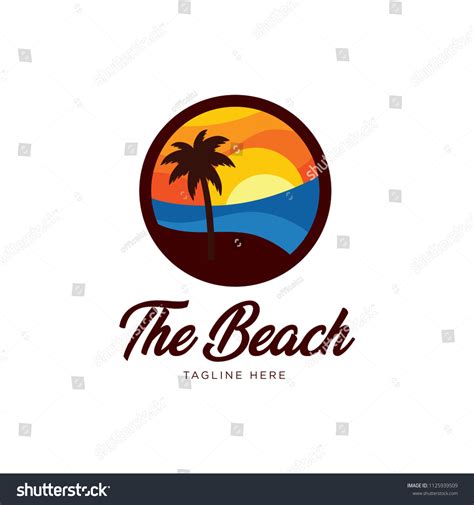 Summer Travel Tour Agency Vector Logo Stock Vector Royalty Free