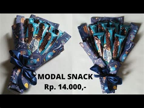 Diy Buket Snack Cara Buat Buket Snack Wisuda Dari Kertas Kado Kado