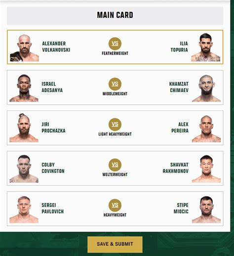 This Is My Dream Card For Ufc300 R Ufc