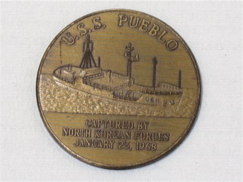 USS Pueblo Commemorative Medal Coin Captured by Communist NK Forces Jan ...