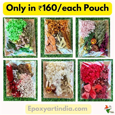 Dry flowers Pouch for resin art – Epoxy Art India