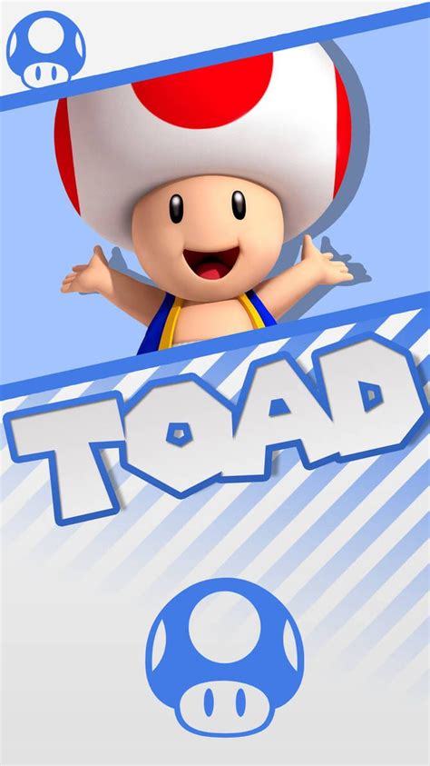 Toad Super Mario Phone Wallpaper