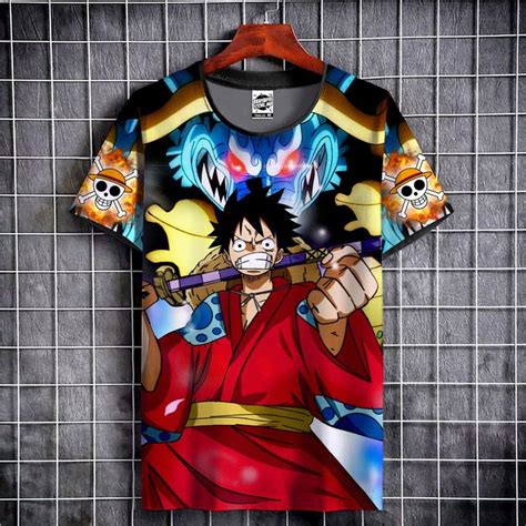 Tshirt Luffy One Piece Arc Wano T Shirt Anime Otaku Teeshort Manga