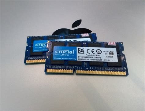 Crucial 16 GB RAM ( 2x 8 GB ) 1600 Mhz DDR3 CL11