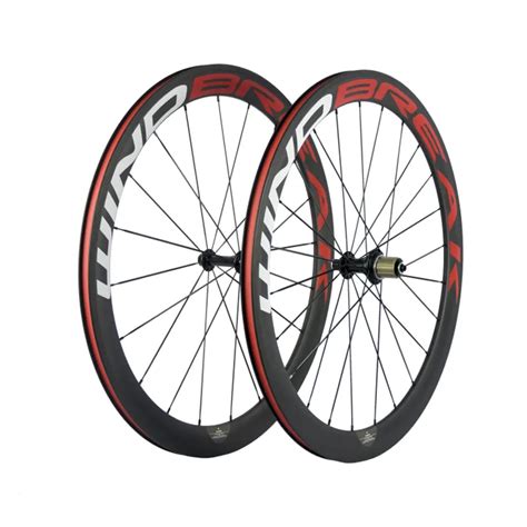 WINDBREAK 50mm Depth Clincher Or Tubular Road Bike Wheels 700C Carbon