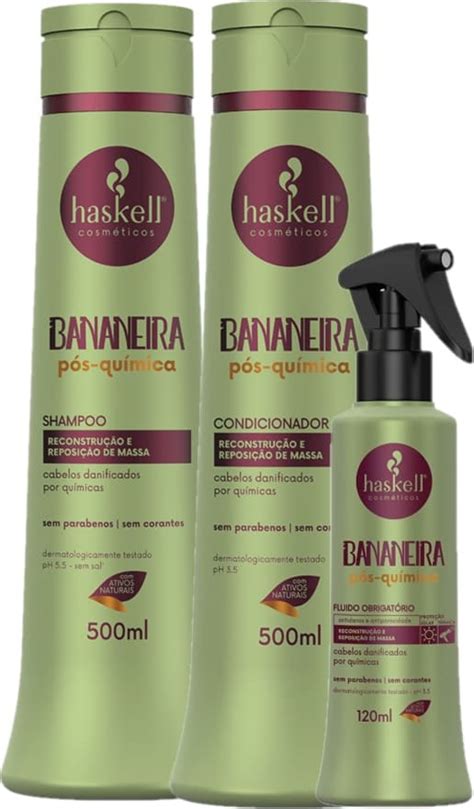 Kit Haskell Bananeira Home Care Fluido Beleza Na Web